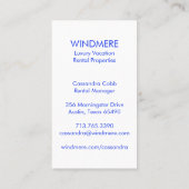 Waterverf van Real Estate Agent Realtor Uniek Visitekaartje (Achterkant)