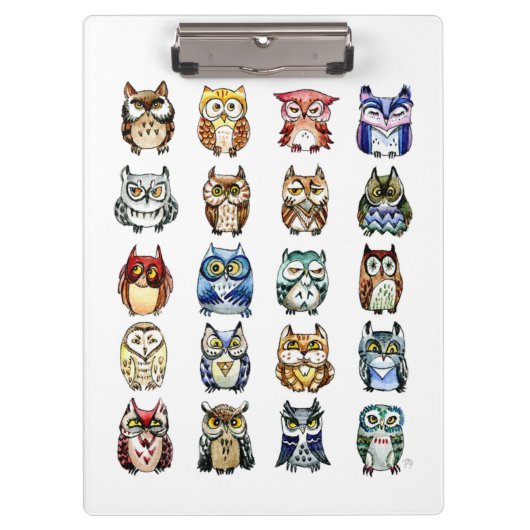 Waterverf van regenboog en kat klembord (Voorkant)