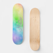 Waterverf van regenboog, gepersonaliseerd tot persoonlijk skateboard (Voorkant)