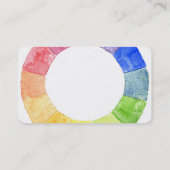 Waterverf van regenboog omringt moderne kleurrijke visitekaartje (Achterkant)
