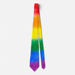 Waterverf van regenboog Stropdas