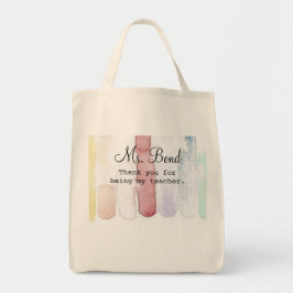 Waterverf van regenboogwetenschappers tote bag
