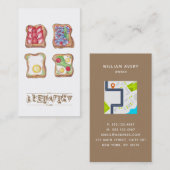 Waterverf van restaurants - logo kaart visitekaartje (Voorkant / Achterkant)