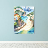 Waterverf van Rio de Janeiro Canvas Afdruk (Insitu (Houten vloer))