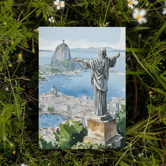 Waterverf van Rio de Janeiro Kaart