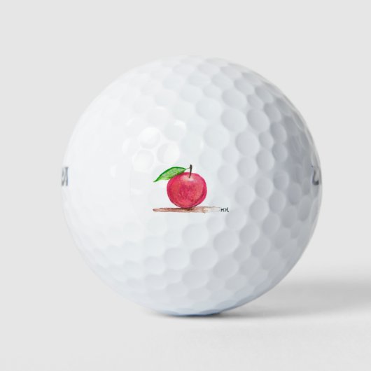 Waterverf van rode appelvruchten golfballen (Voorkant)