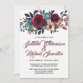 Waterverf van rode flessen Elopement Reception Kaa Kaart (Voorkant)