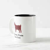 Waterverf van rode geiten drijft je geit tweekleurige koffiemok (Voorkant links)