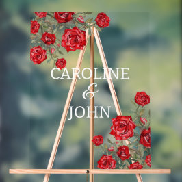 Waterverf van rode roze acryl bord