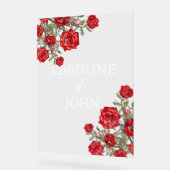 Waterverf van rode roze acryl bord (Hoek)