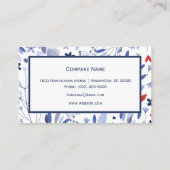 Waterverf van rode vogelblauwe vogelpest Visitekaartje (Achterkant)