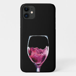 Waterverf van rode-wijnglaskool Case-Mate iPhone case