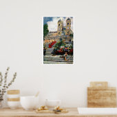  waterverf van Rome Trinita dei Monti Poster (Keuken)
