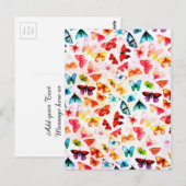 Waterverf van rondbovlinderboten briefkaart (Voorkant / Achterkant)