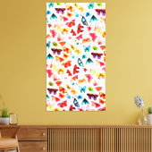 Waterverf van rondbovlinderboten canvas afdruk (Insitu (Woonkamer))