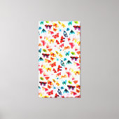 Waterverf van rondbovlinderboten canvas afdruk (Voorkant)