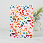 Waterverf van rondbovlinderboten feestdagenkaart (Staand voorkant)