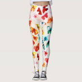 Waterverf van rondbovlinderboten leggings (Voorkant)