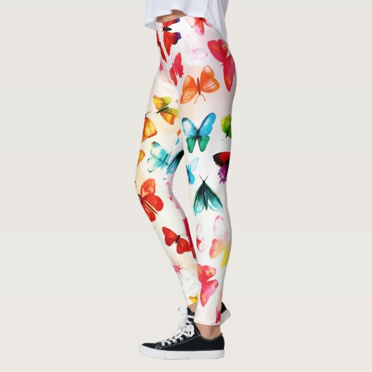 Waterverf van rondbovlinderboten leggings (Links)
