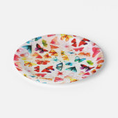 Waterverf van rondbovlinderboten papieren bordje (Gekanteld)