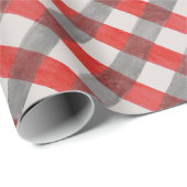 Waterverf van rood en grijs cadeaupapier (Rol Hoek)