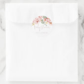 Waterverf van Roos van puin Baby shower Ronde Sticker (Tas)