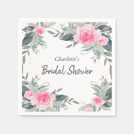 Waterverf van Roses Floral Vrijgezellenfeest Napki Servet