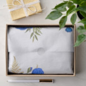 Waterverf van Royal Blue Floral Bouquet Tissuepapier (Geschenk)