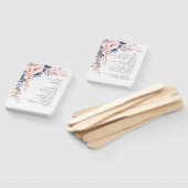 Waterverf van roze bloemen botanische bruiloft handwaaier (Niet-gemonteerd)