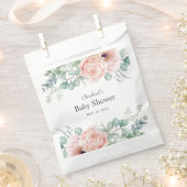 Waterverf van roze en beige Floral Baby shower Bedankzakje (Geknipt)
