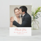 Waterverf van roze en geel Floral | Dank u wel Bedankkaart (Staand voorkant)