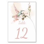 Waterverf van roze en groene reuzenvogel kaart (Achterkant)