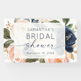 Waterverf van roze Floral Botanisch Vrijgezellenfe Spandoek