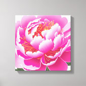 Waterverf van roze Floral Canvas Afdruk (Voorkant)