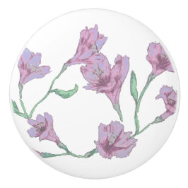 Waterverf van roze Floral Keramische Knop