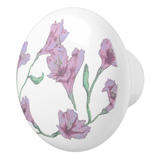 Waterverf van roze Floral Keramische Knop (Rechts)