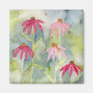 Waterverf van roze Floral Magneet