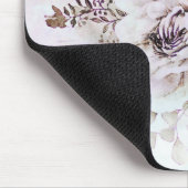 Waterverf van roze Floral Muismat (Hoek)
