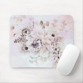 Waterverf van roze Floral Muismat (Met muis)