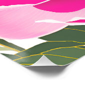 Waterverf van roze Floral Perfect Poster (Hoek)