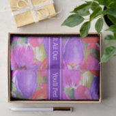 Waterverf van roze Floral Tissuepapier (Geschenk)