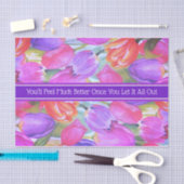 Waterverf van roze Floral Tissuepapier (Craft)