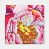 Waterverf van roze pony's magneet (Voorkant)