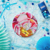 Waterverf van roze pony's papieren bordje (Feest)