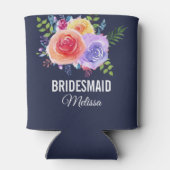 Waterverf van Rozen van kleur Floral Bridesmaid Blikjeskoeler (Achterkant)