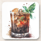 WATERVERF VAN RUM EN COKES BIER ONDERZETTER (Voorkant)