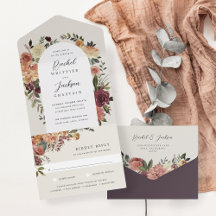 Waterverf van Rustic Bloom Floral Wedding