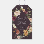 Waterverf van Rustic Bloom Floral Wedding Favor Cadeaulabel (Voorkant)