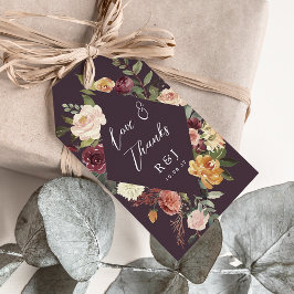 Waterverf van Rustic Bloom Floral Wedding Favor Cadeaulabel