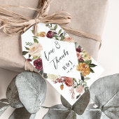 Waterverf van Rustic Bloom Floral Wedding Favor Cadeaulabel